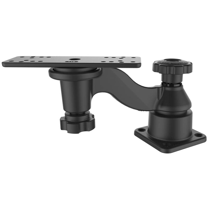 RAM Mounts Horizontal 6" Swing Arm Mount for Fishfinders & Chartplotters RAM-109HU Compatible with Garmin, Humminbird, Lowrance + More - Image 1